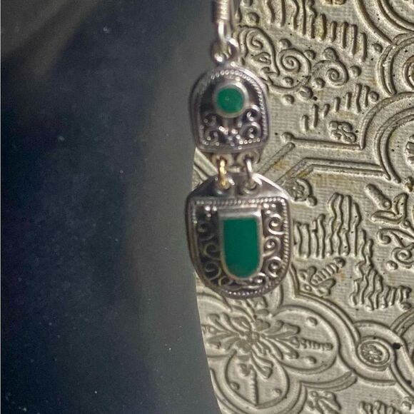 Vintage Boma 925 Drop Earrings - Picture 2 of 3